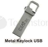 Metal Key Lock Usb - Gold